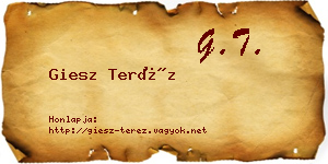 Giesz Teréz névjegykártya